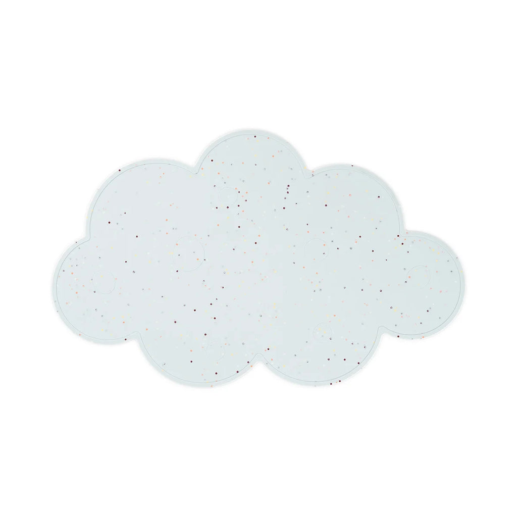 Done By Deer- Silicone Placemat Confetti Blue- Baby at the bank