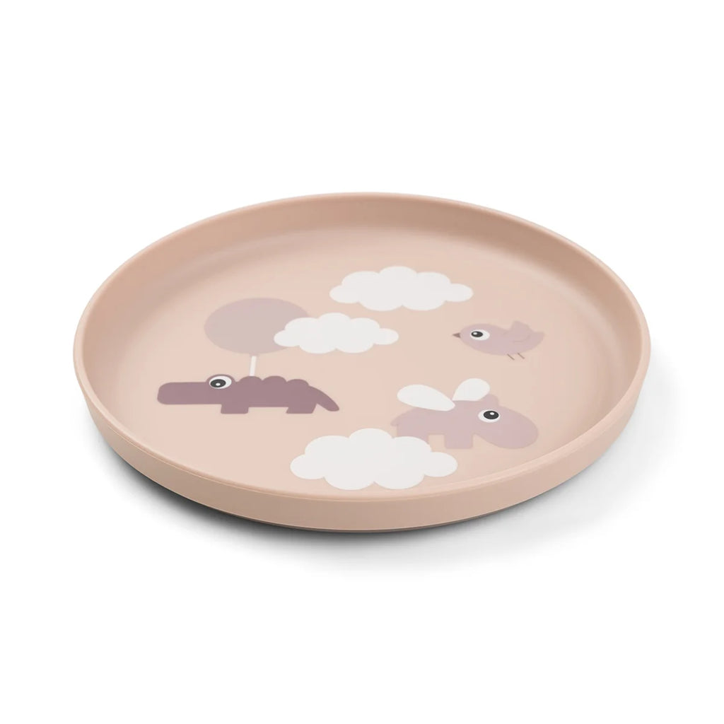 Done By Deer- Foodie Plate Happy Clouds Powder- Baby at the bank