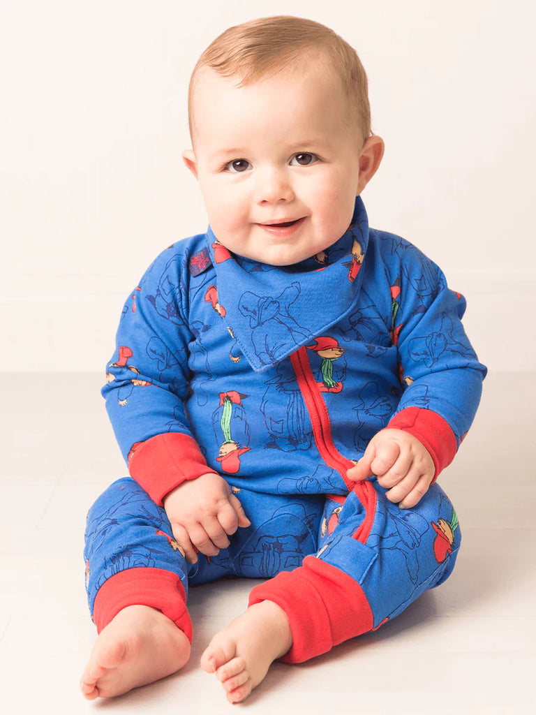 Blade and Rose- Paddington Out and About Zip-Up Romper- Baby at the bank