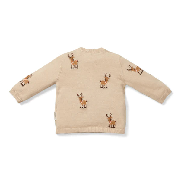 Little Dutch- Knitted Christmas Sweater Reindeers- Baby at the bank
