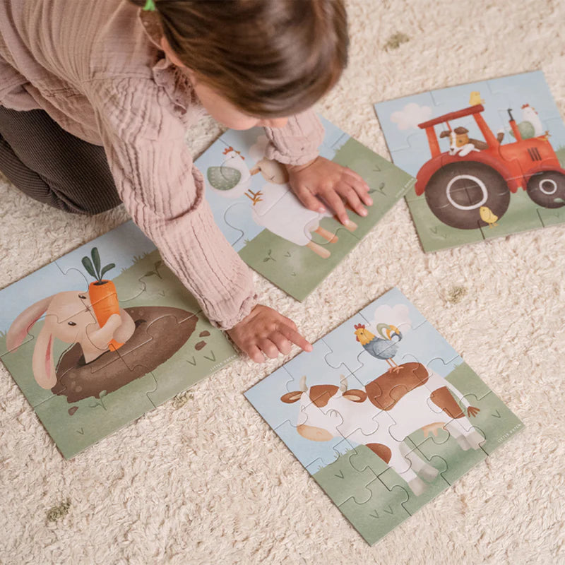 Little Dutch- Little Farm 4 in 1 Puzzle- Baby at the bank