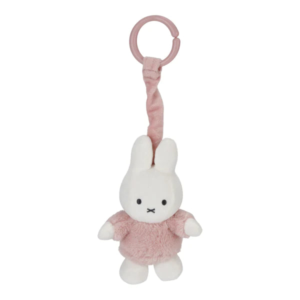 Little Dutch-Miffy Fluffy Hanging Toy Pink- Baby at the bank