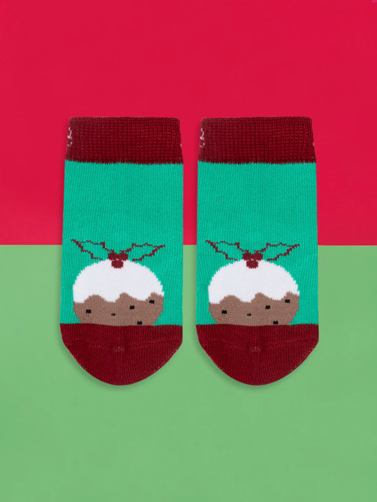 Blade and Rose- Christmas Pudding Socks- Baby at the bank
