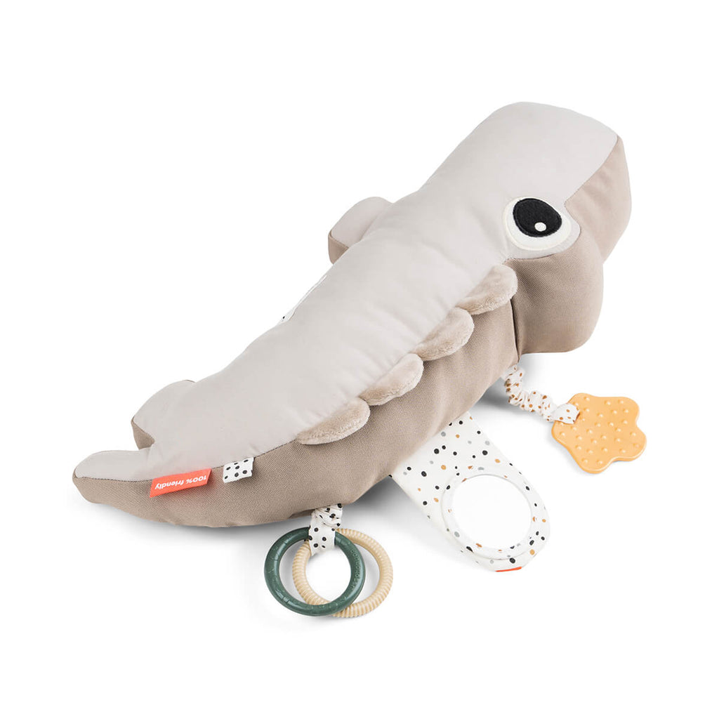 Done By Deer- Tummy Time Activity Toy Croco Sand- Baby at the bank