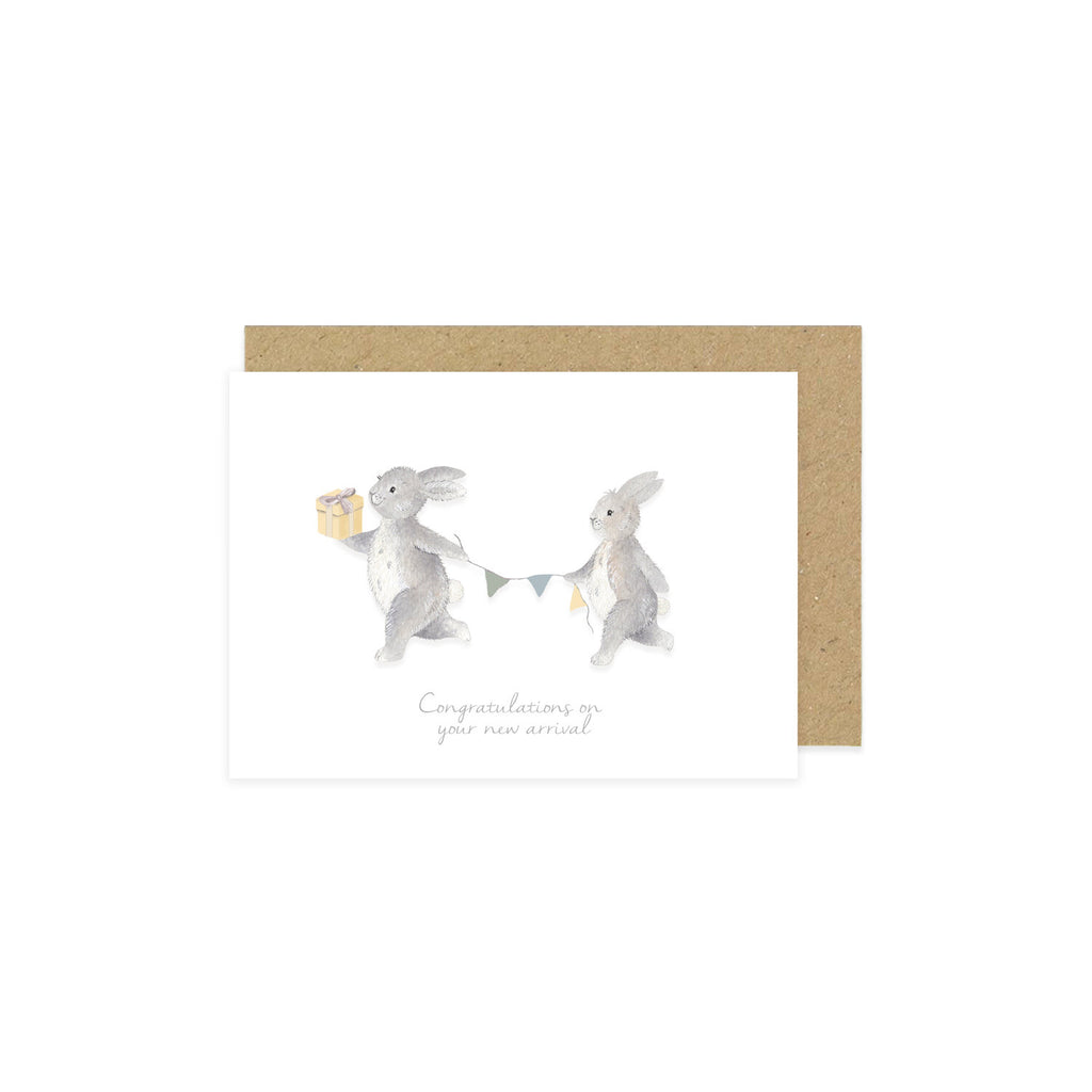 Little Roglets- Congratulations On Your New Arrival Card- Baby at the bank