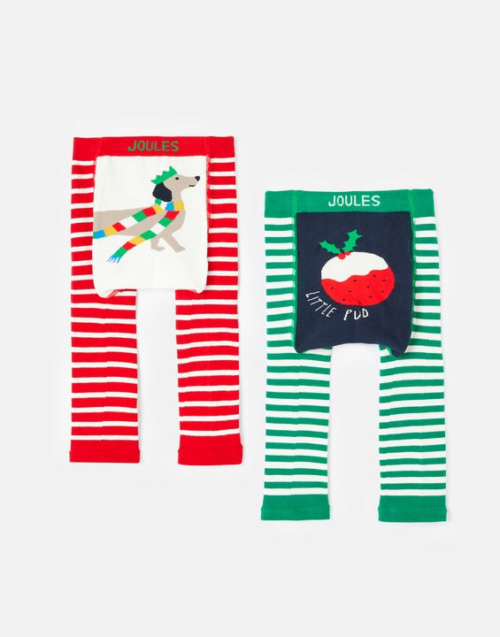 Joules- Pudding Lively 2 Pack Character Leggings- Baby at the bank