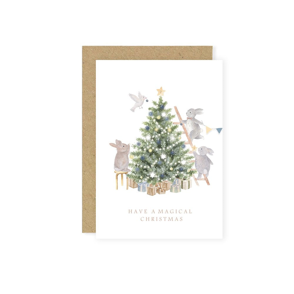 Little Roglets - Xmas Tree Card- Baby at the bank