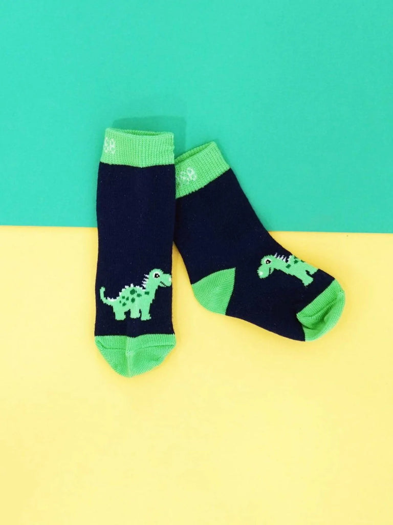 Blade & Rose - Maple The Dino Socks- baby at the bank