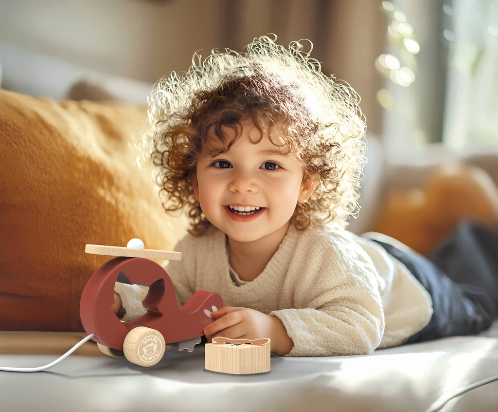 Speedy Monkey Pull along helicopter