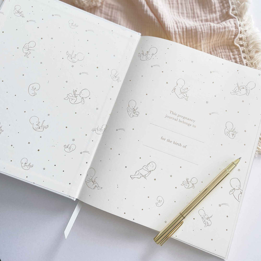 Blush & Gold -My Pregnancy Journal - Safari with Gilded Edges