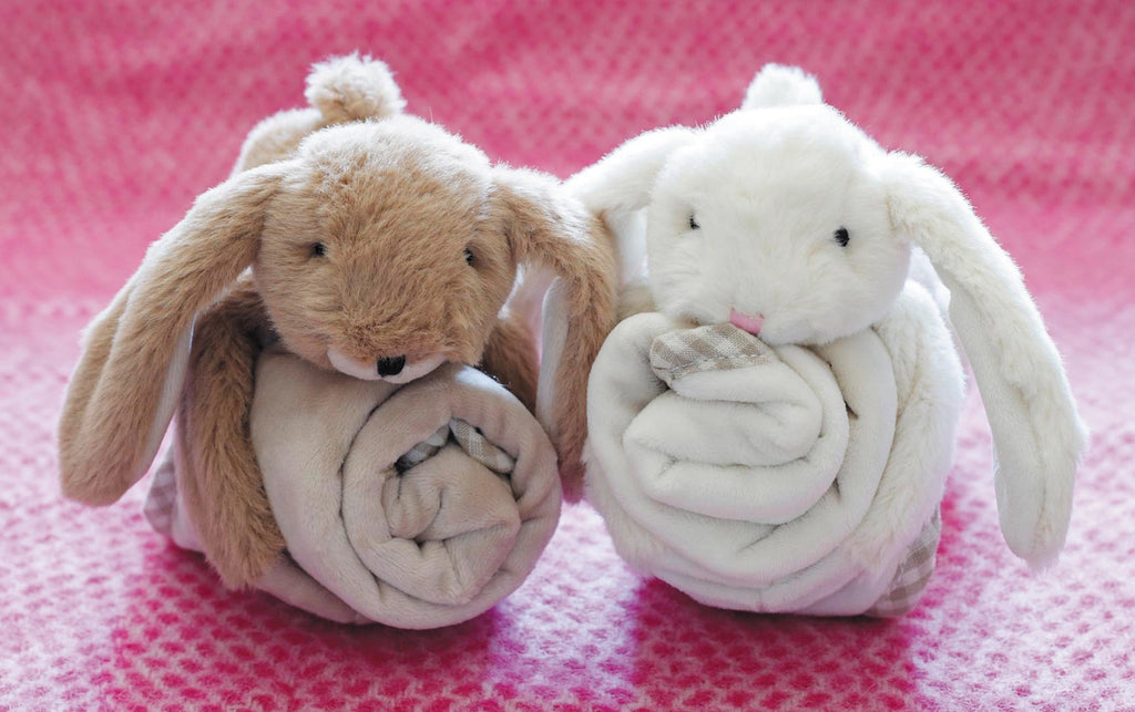 Jomanda- Bunny Baby Plush Brown Soft Toy Soother Comforter 29cm- Baby at the bank