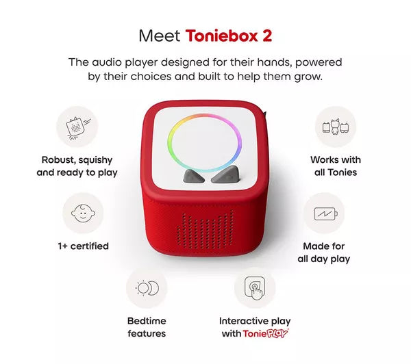 Tonies- Toniebox 2 Sunset Red Play Set Paw Patrol Chase UK- Baby at the bank