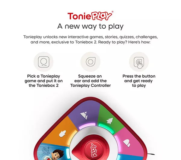 Tonies- Toniebox 2 Sunset Red Play Set Paw Patrol Chase UK- Baby at the bank
