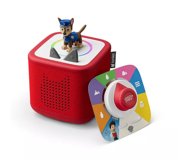 Tonies- Toniebox 2 Sunset Red Play Set Paw Patrol Chase UK- Baby at the bank
