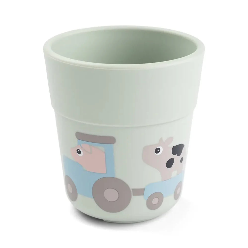 Done By Deer- Foodie Dinner Set w/suction Tiny Farm Green- baby at the bank