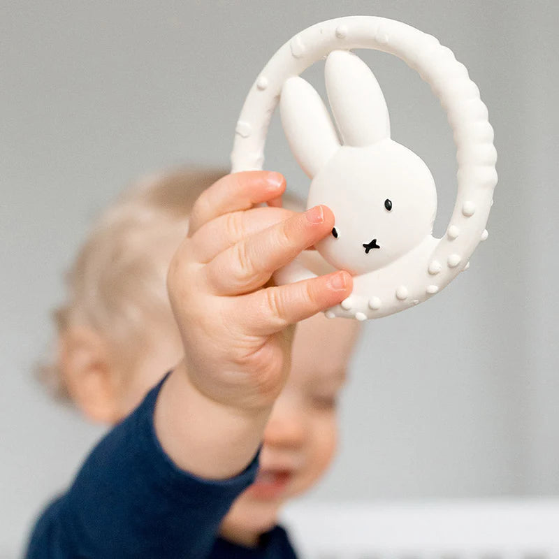 Little Dutch- Miffy Teething Ring- Baby at the bank