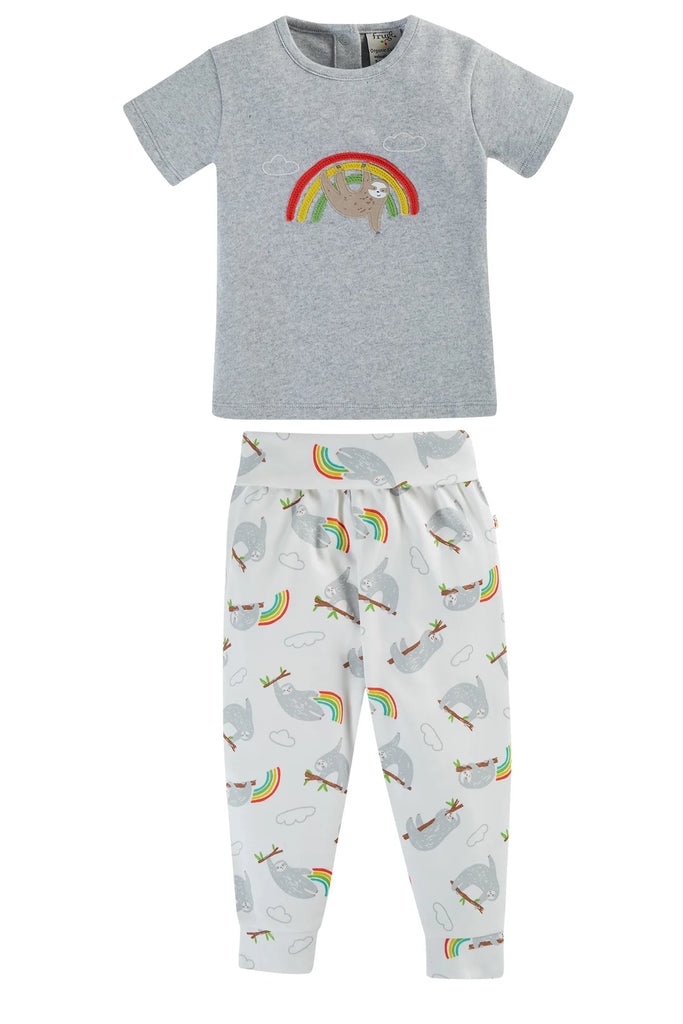 Frugi- Frankie Summer Outfit Sleepy Sloths- Baby at the bank