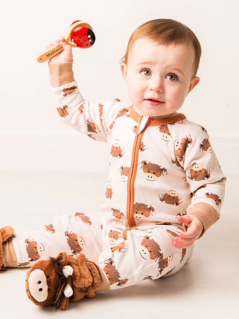 Blade and Rose- Neutral Hamish Zip Up Romper- Baby at the bank