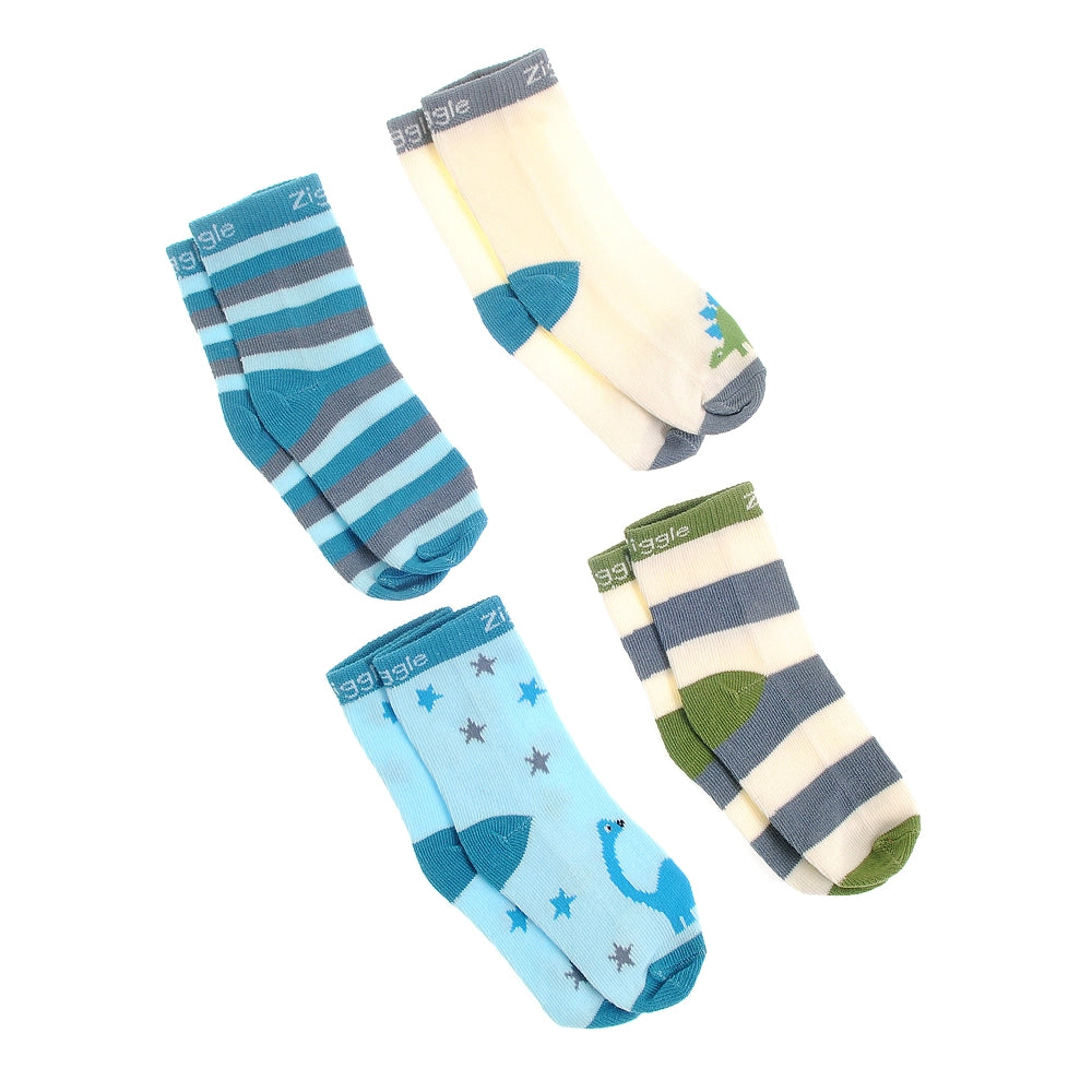 Ziggle- Dinosaur Boxed Sock Set- Baby at the bank