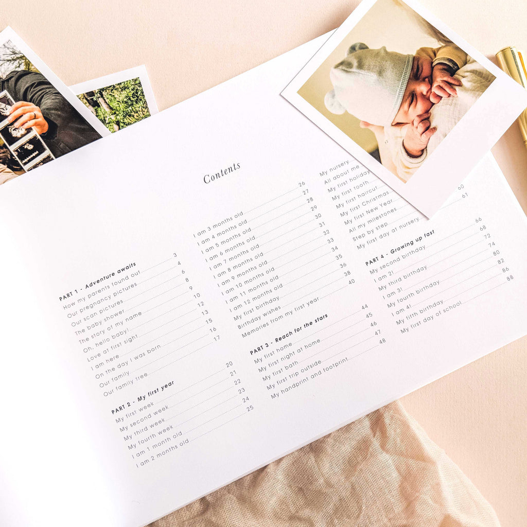 Blush & Gold -My Baby Journal (Ivory) newborn keepsake memory book gift