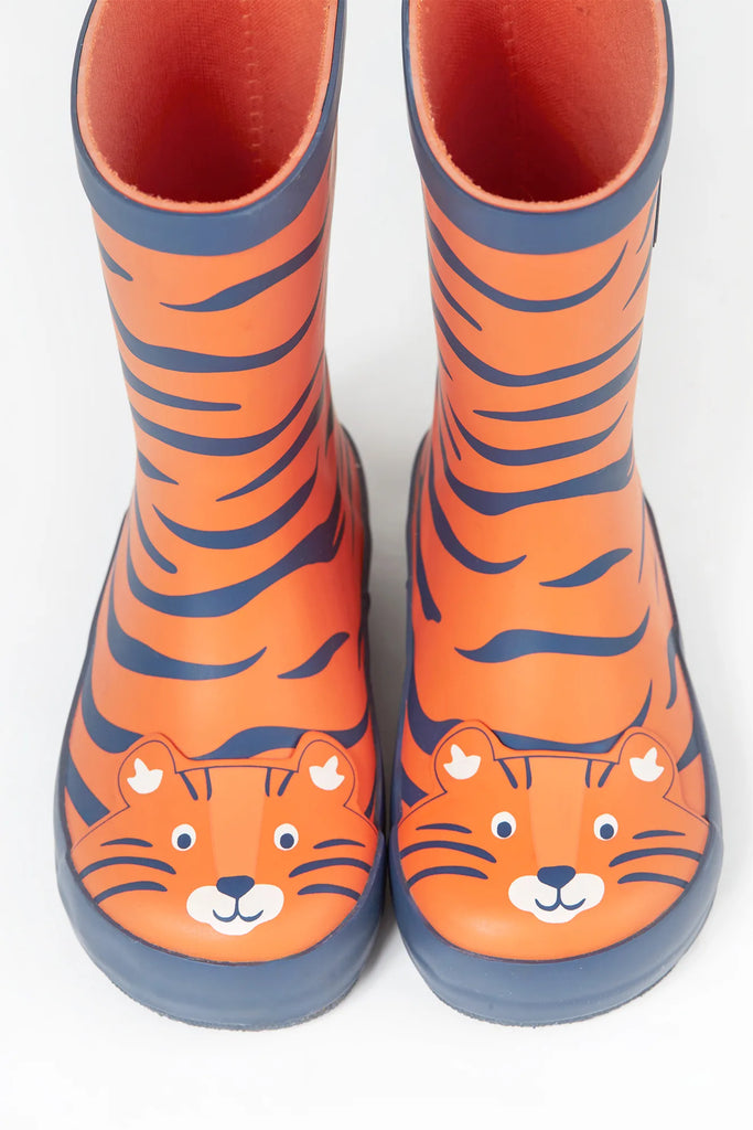 Frugi- Puddle Buster Wellington Boots Salamander/Tiger Print