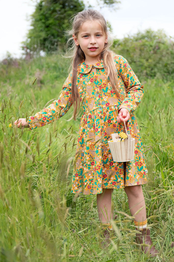 Frugi- Autumn Dress Autumn Friends- Baby at the bank