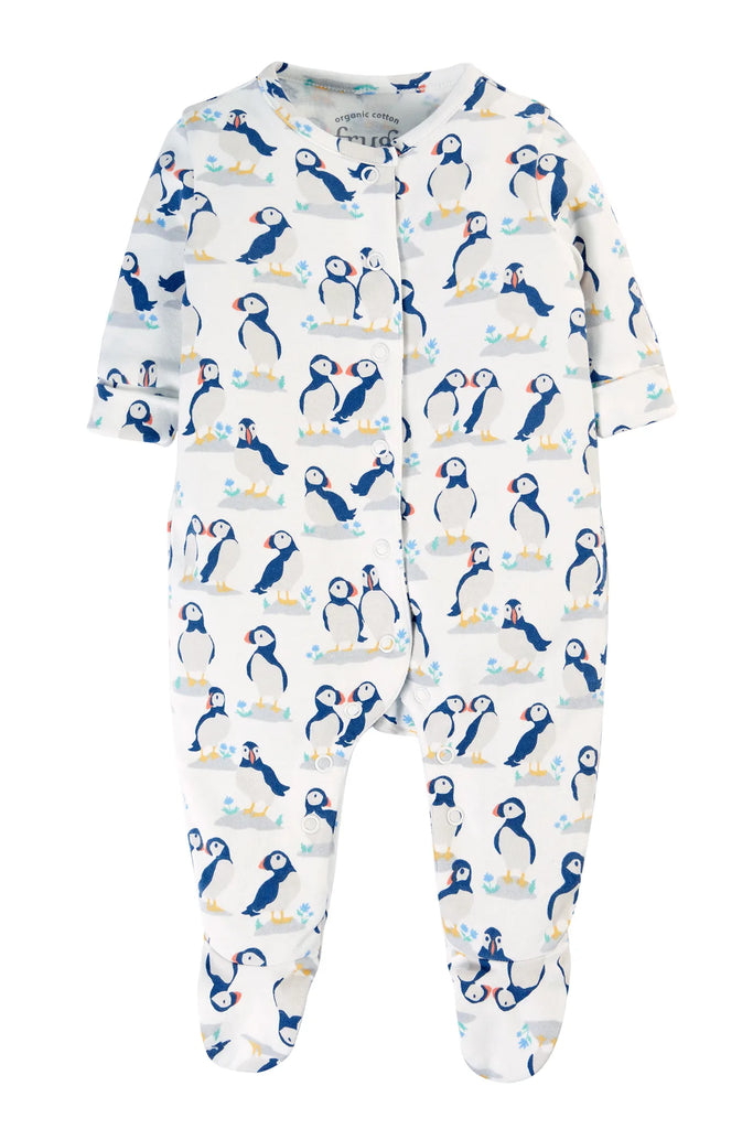 Frugi- Adorable Baby Grow Gift Set Puffin Pals- Baby at the bank