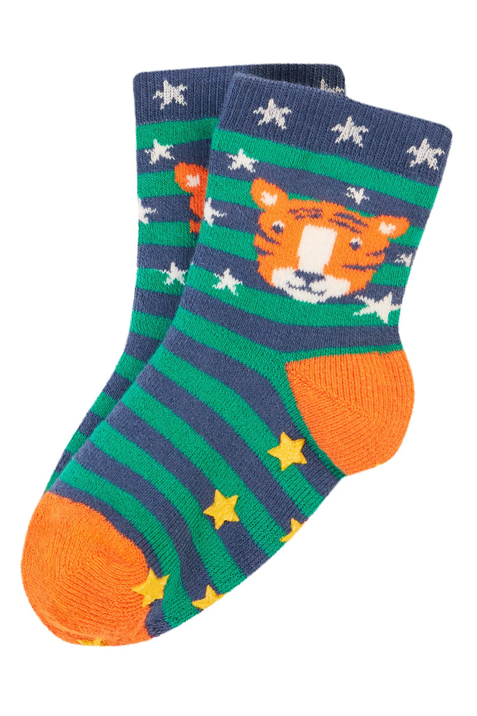 Frugi- Grippy Socks Tiger Multipack- Baby at the bank