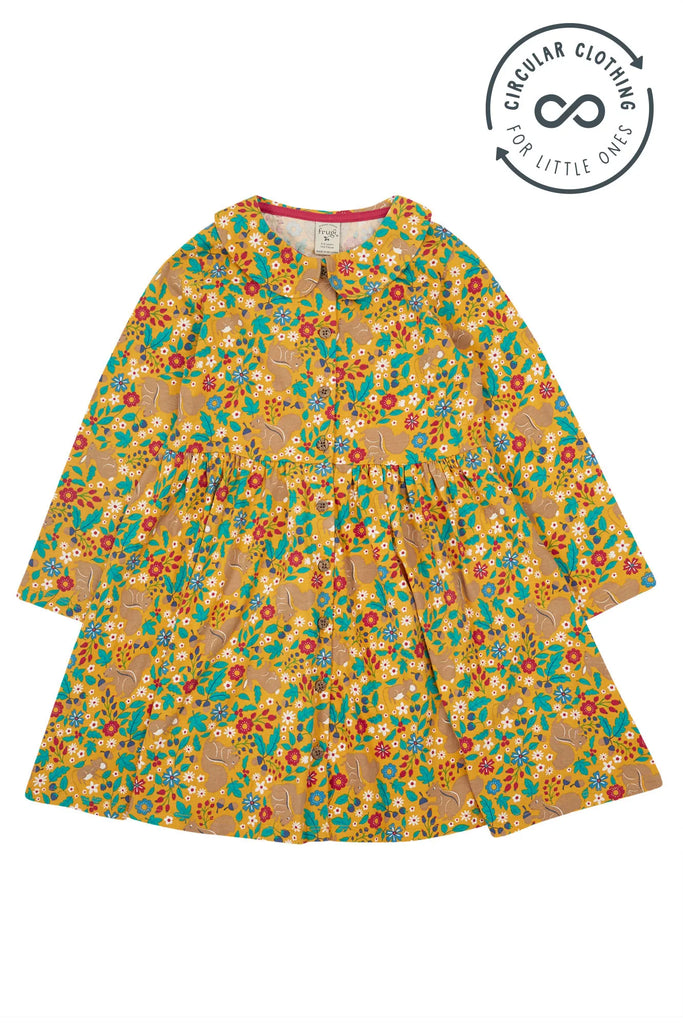 Frugi- Autumn Dress Autumn Friends- Baby at the bank