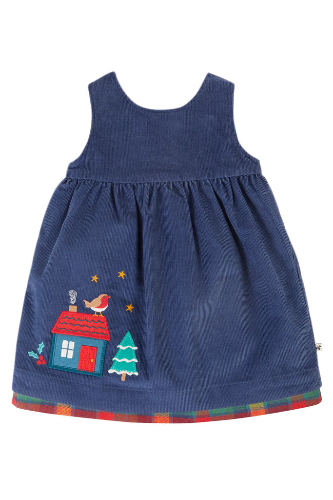 Frugi- Inara Reversible Dress Merry Rainbow Check- Baby at the bank