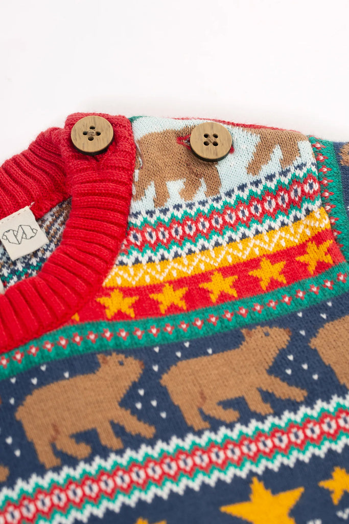 Frugi- Forest Fairisle Christmas Jumper- Baby at the bank