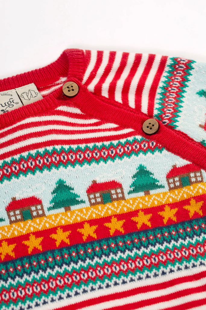 Frugi- Knitted Lumi Christmas Romper- Baby at the bank