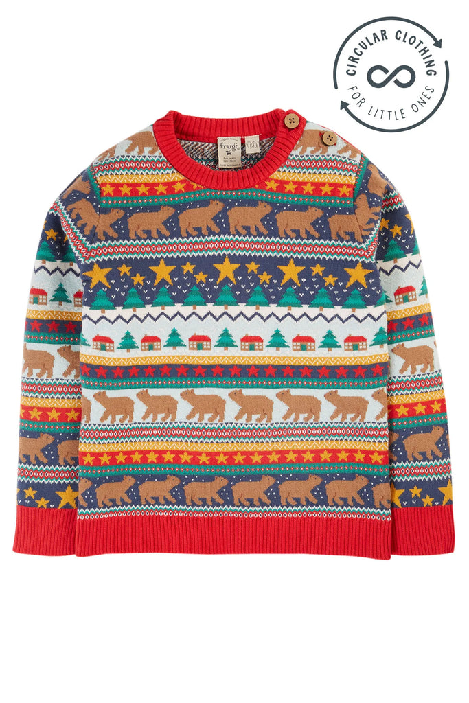 Frugi- Forest Fairisle Christmas Jumper- Baby at the bank