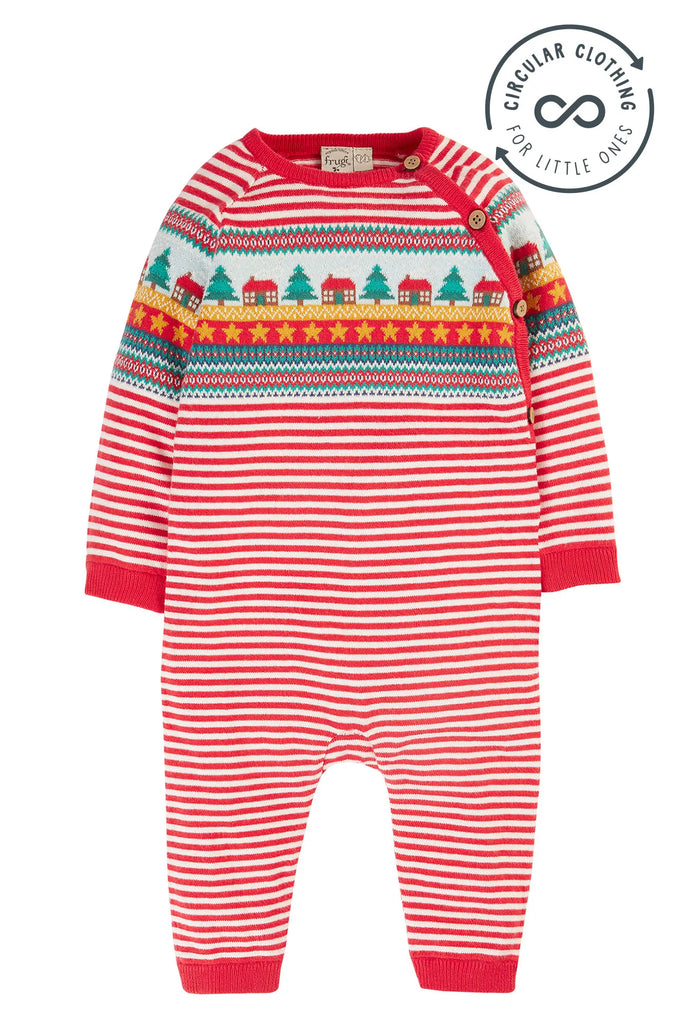 Frugi- Knitted Lumi Christmas Romper- Baby at the bank