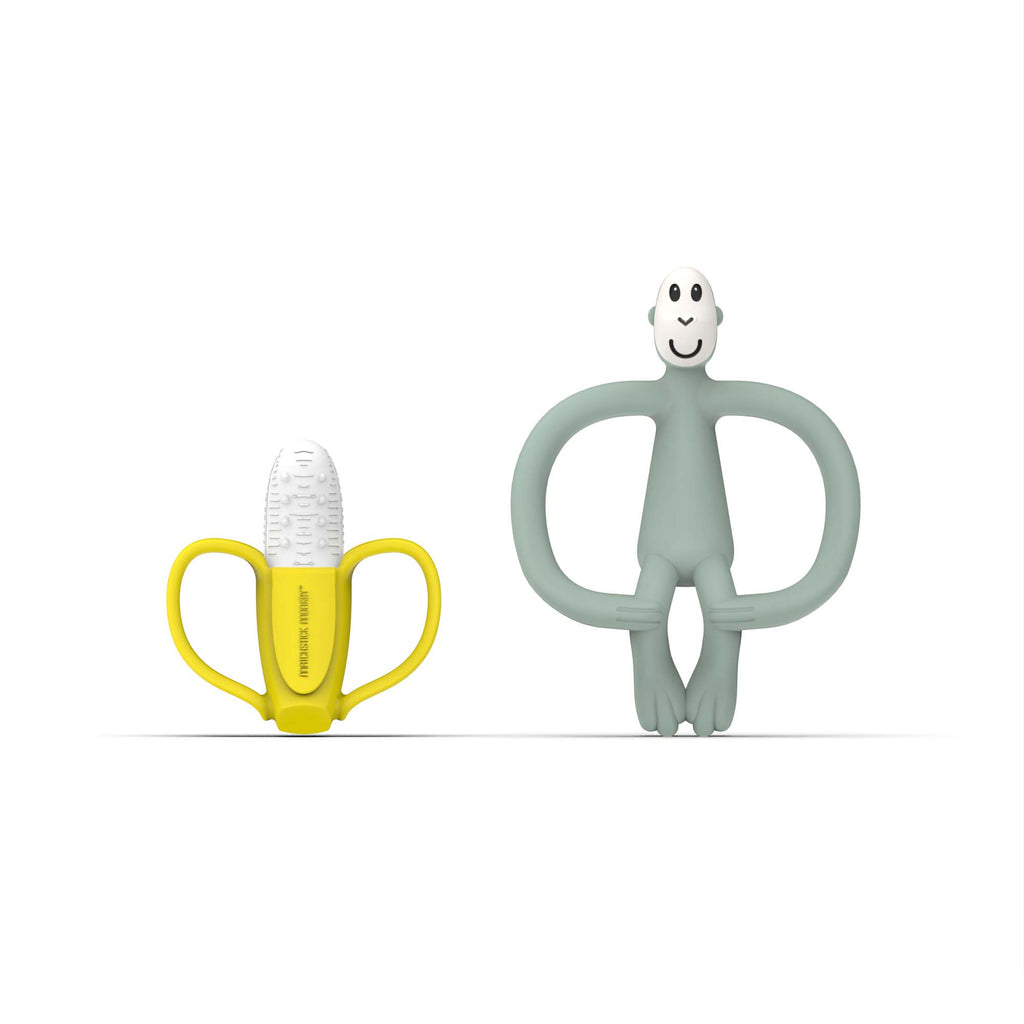 Matchstick Monkey- Matchstick Monkey Gift Set Banana & Monkey Teether- Baby at the bank