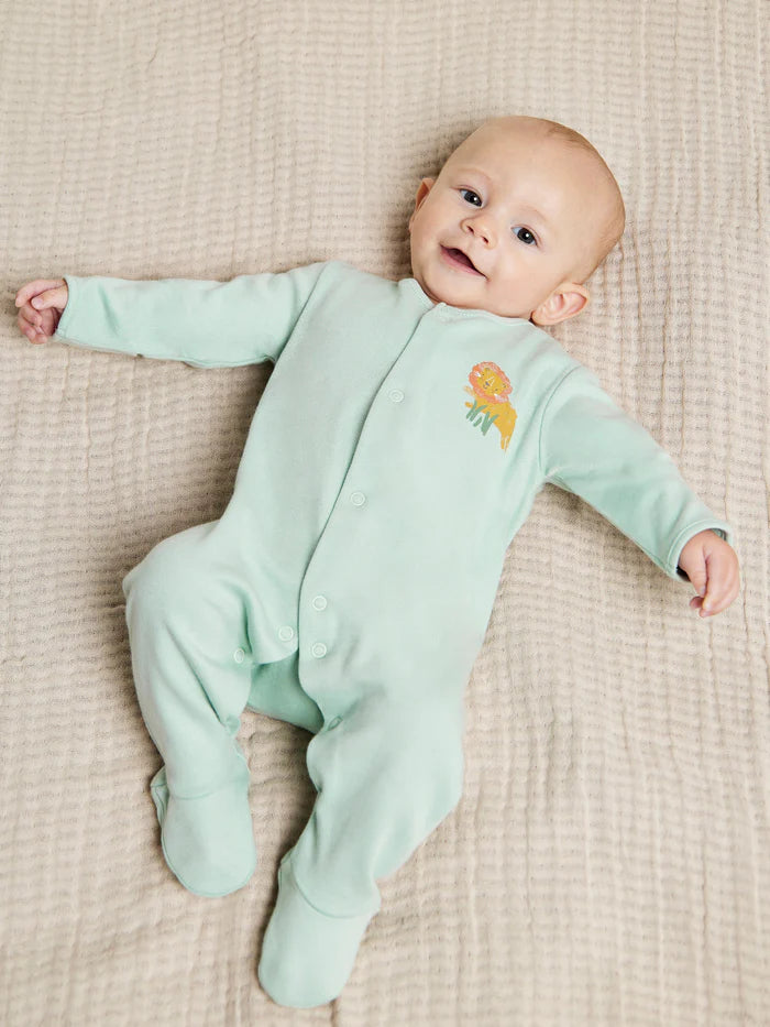 Minicuddles- Baby Unisex 2pk Animal Printed Sleepsuits Multicolour- Baby at the bank