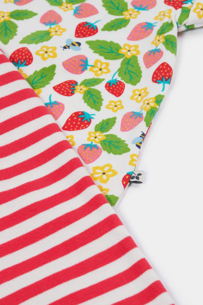 Frugi- Wendy Summer Outfit Strawberry Field- Baby at the bank