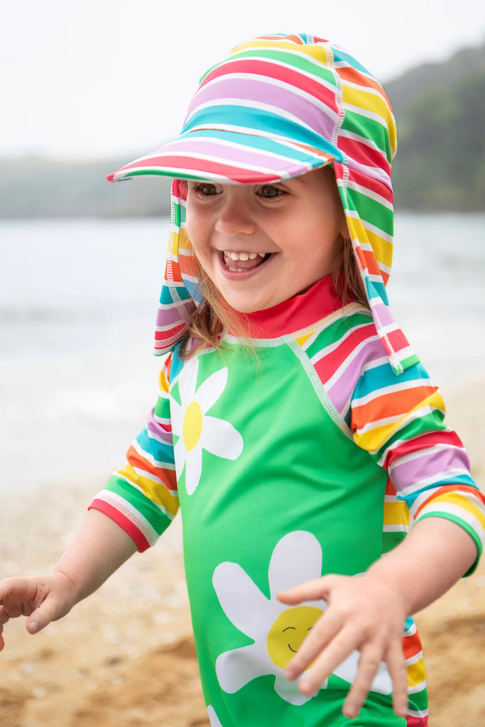 Frugi- Little Swim Legionnaires Hat Summer Stripe- Baby at the bank