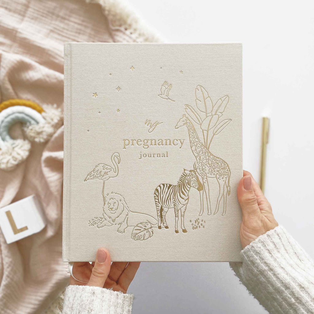 Blush & Gold -My Pregnancy Journal - Safari with Gilded Edges