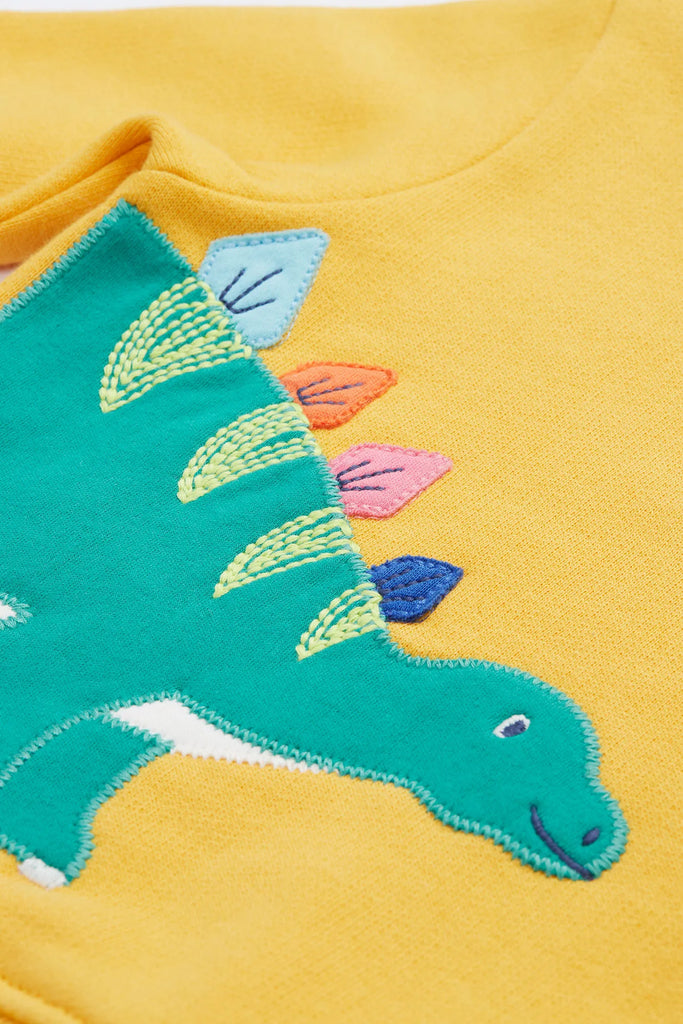 Frugi- Easy On Jumper Bumblebee/Dino- Baby at the bank