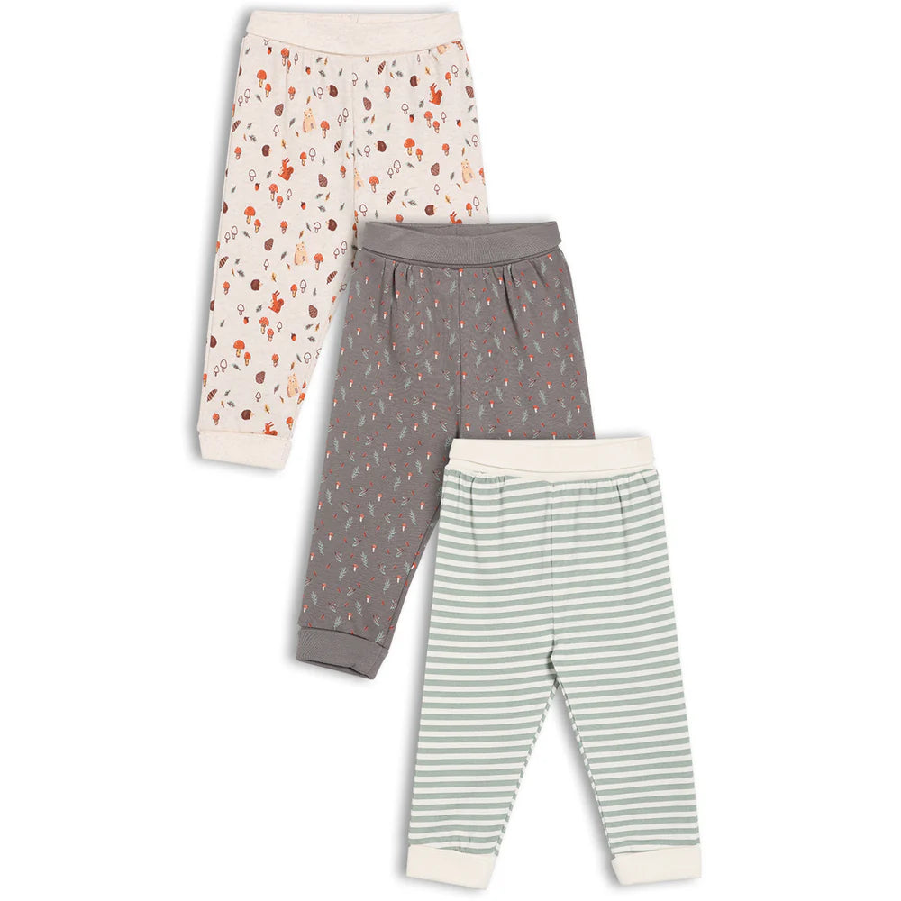 Minicuddles- Baby Unisex 3pk Printed Joggers Multicolour- Baby at the bank