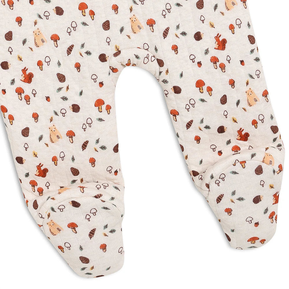 Minicuddles- Baby Unisex Novelty Printed Pram Suit, Multicolour- Baby at the bank