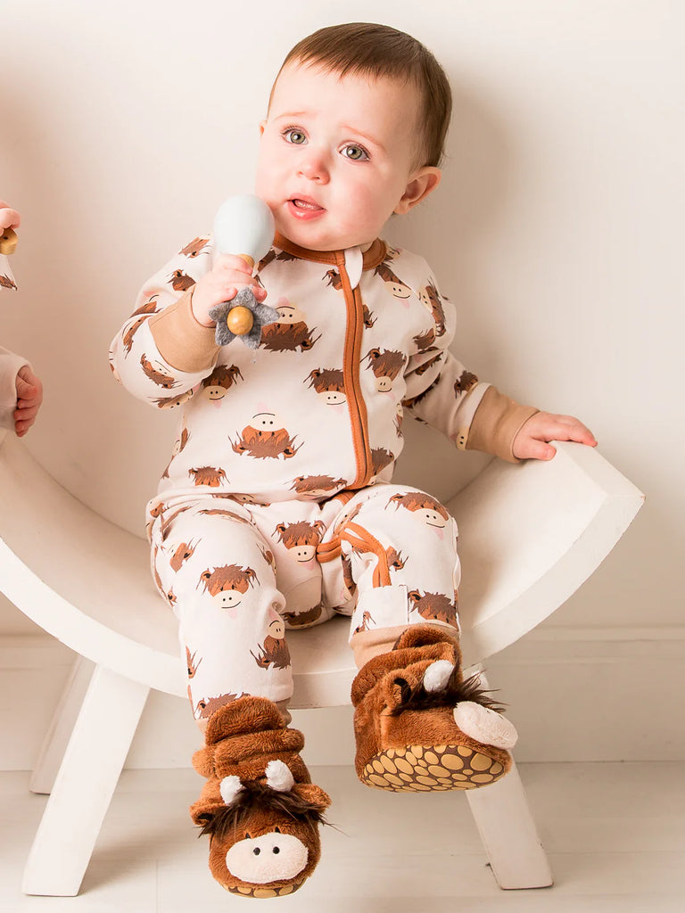 Blade and Rose- Neutral Hamish Zip Up Romper- Baby at the bank