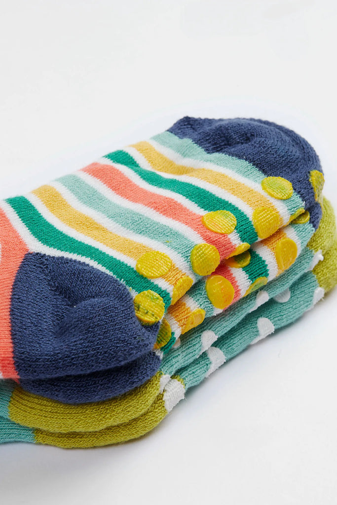 Frugi- Grippy Socks 2 Pack Farm- Baby at the bank