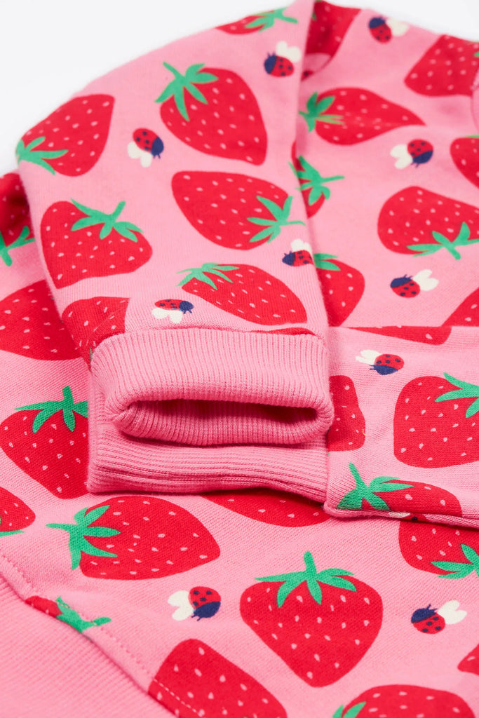 Frugi- Easy On Printed Jumper Strawberry Pals-Baby at the bank