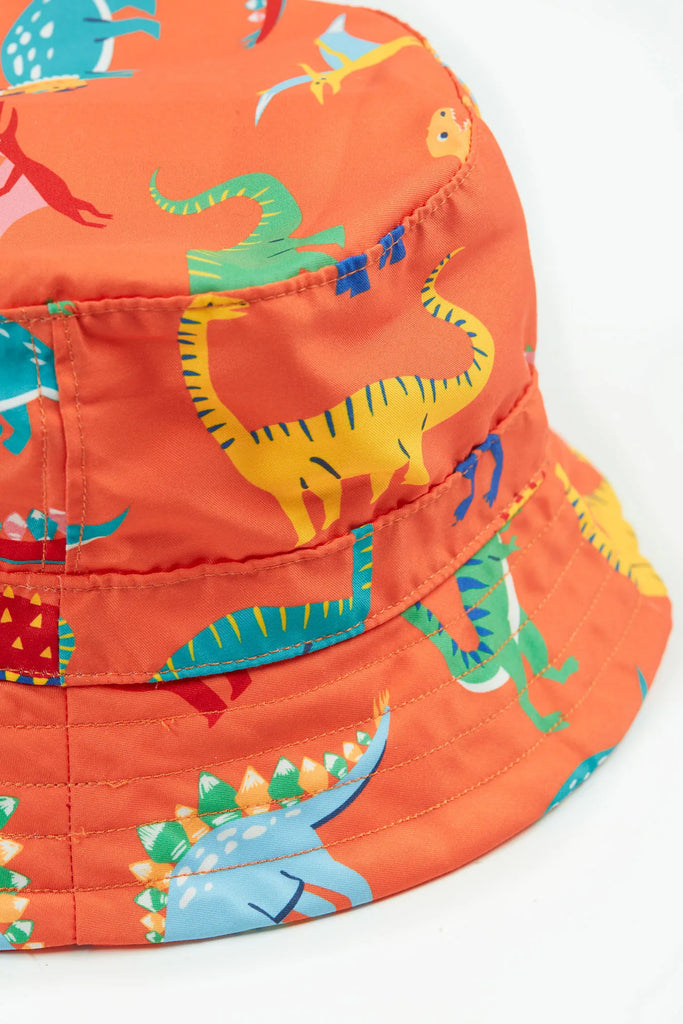 Frugi- Harbour Adjustabke Swim Hat Salamander Dino Roar- Baby at the bank