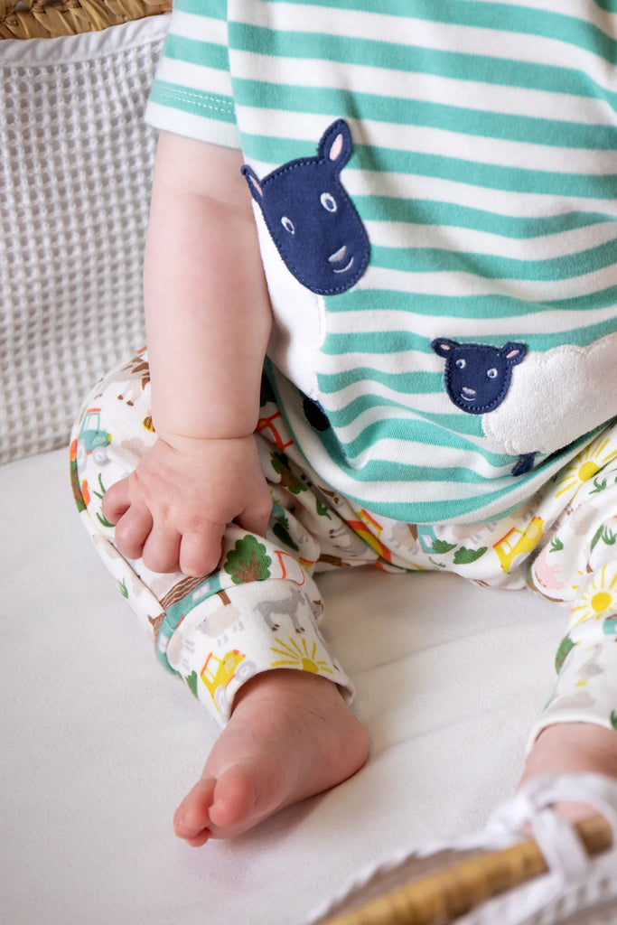 Frugi- Frankie Summer Outfit Farm Life- Baby at the bank