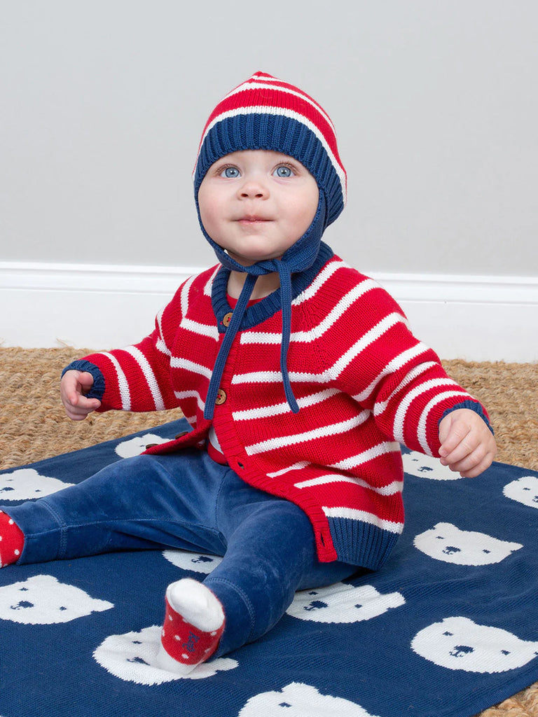 Kite- Stripy Knit Hat- Baby at the bank