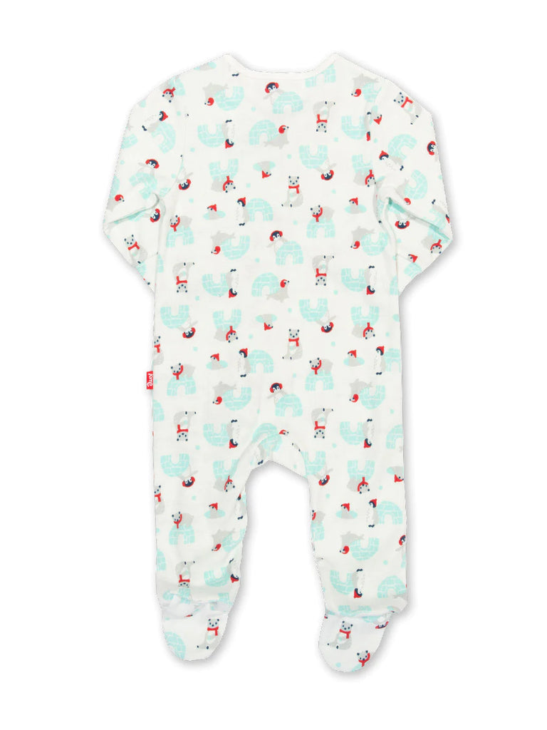 Kite- Snowy Homes Sleepsuit- Baby at the bank