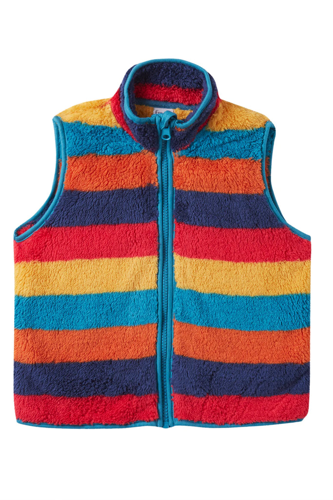 Frugi- Rambler 3 in 1 Coat Navy Blue/Autumn Stripe- Baby at the bank